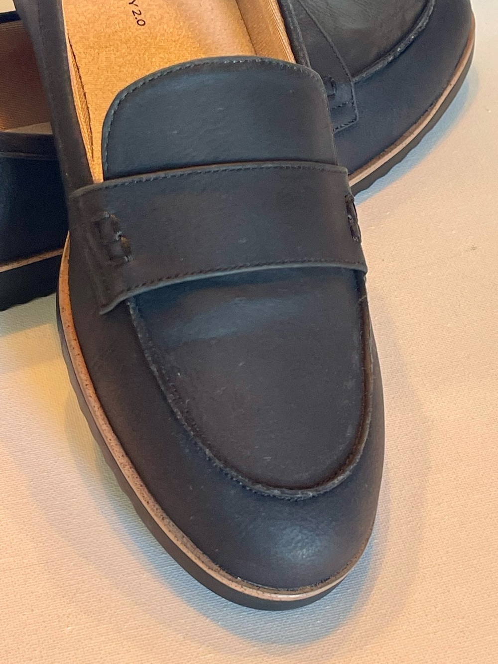 NEW LIFE STRIDE VELOCITY 2.0 ZEE SERIES FAUX BLACK LEATHER LOAFER EU 42/ U.S. 11 - Picture 7 of 13